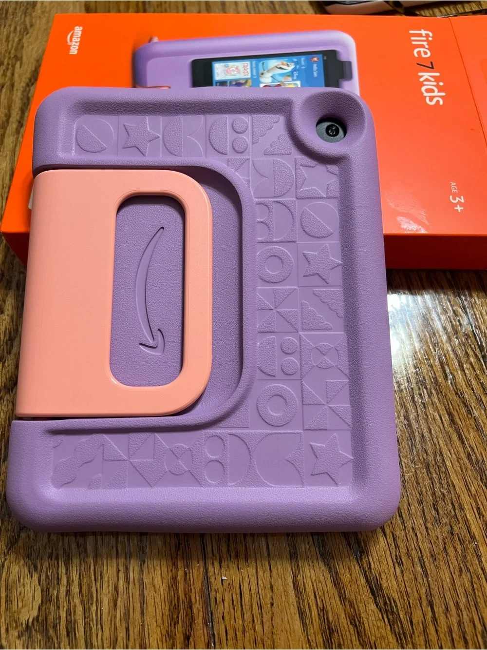Amazon Fire 7 Kids Tablet with Purple Case and Pink Stand - 16 GB